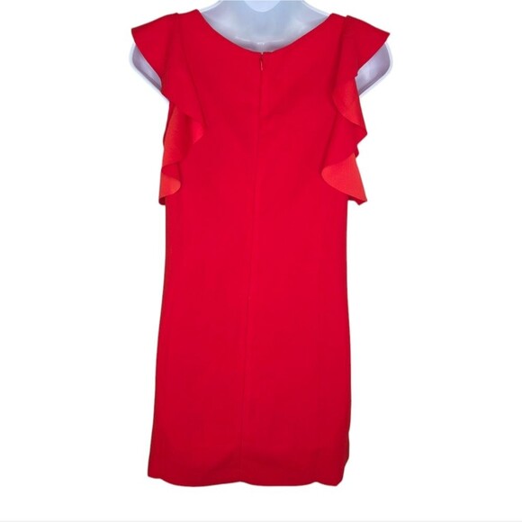 Banana Republic Red Flutter Sleeve Shift Dress Size Petite 00 - Picture 2 of 8